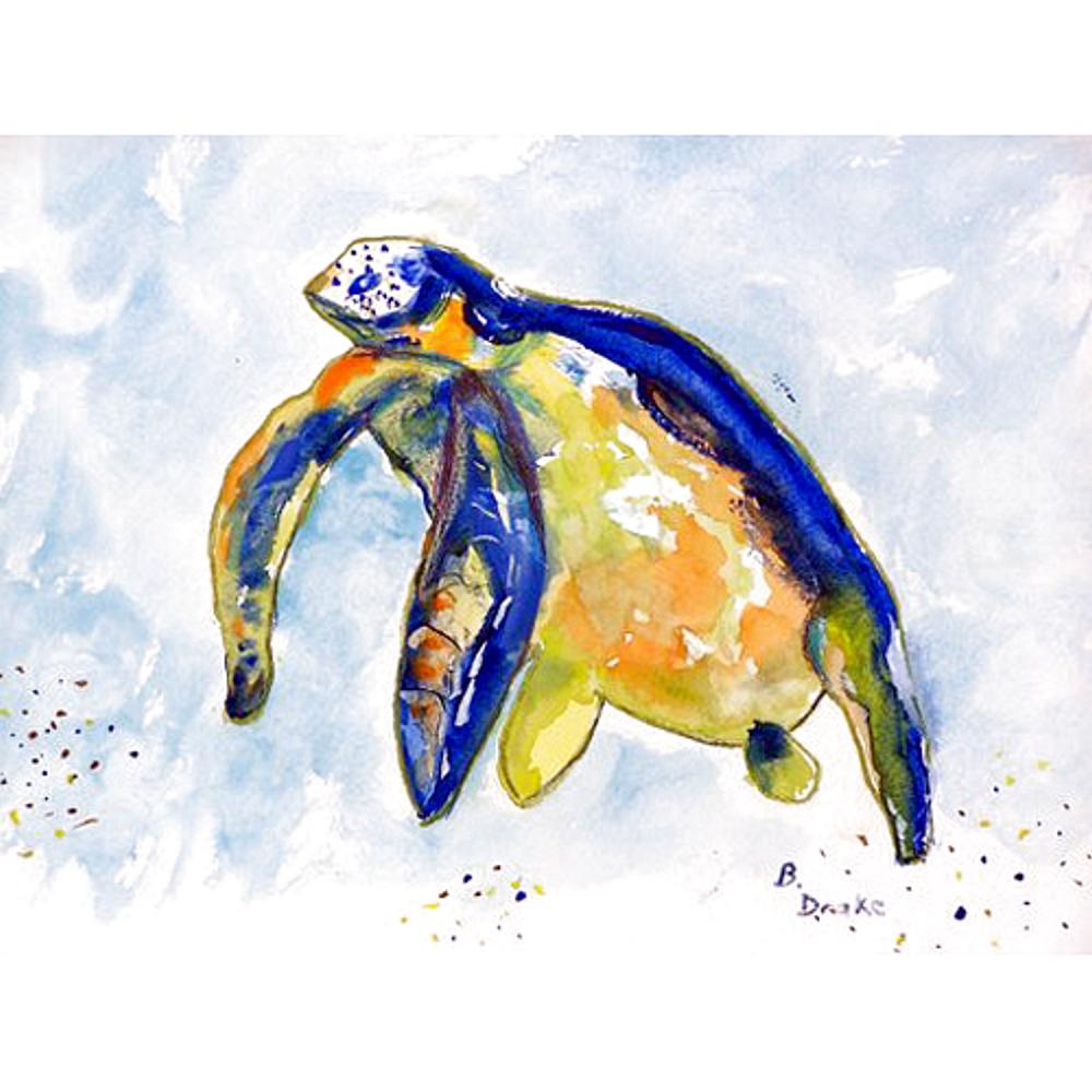 Blue Sea Turtle Door Mat 18x26. Picture 1