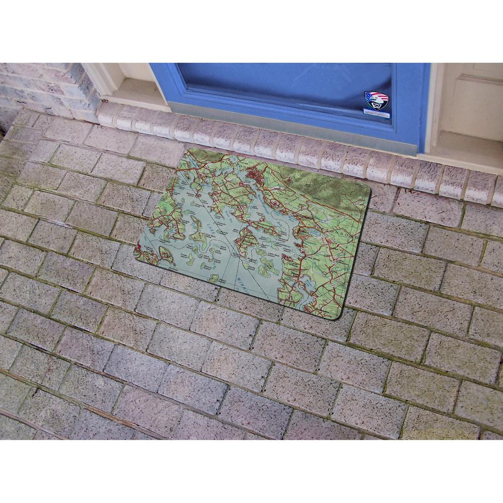 Lake Winnipesaukee, NH Nautical Map Door Mat Small. Picture 2