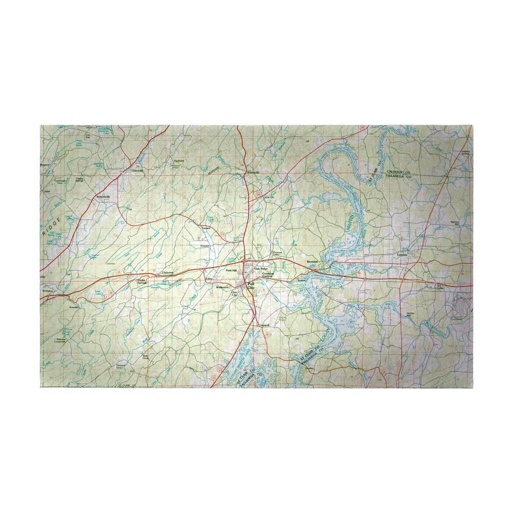 Logan Martin Lake, AL Nautical Map Door Mat 18x24. Picture 1