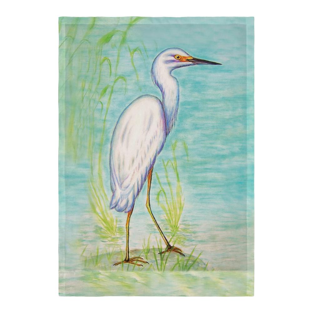 Snowy Egret Flag 12.5x18. Picture 2