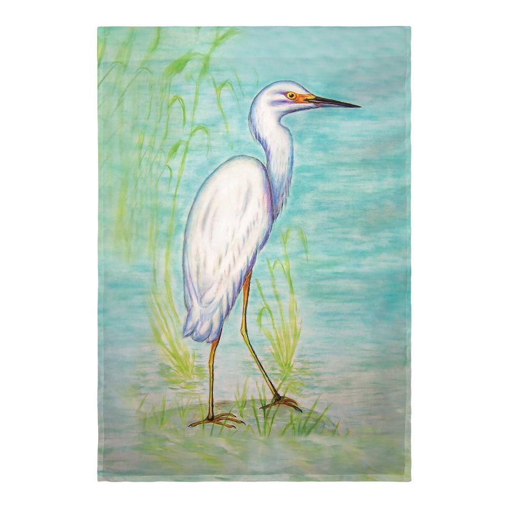 Snowy Egret Flag 12.5x18. Picture 1