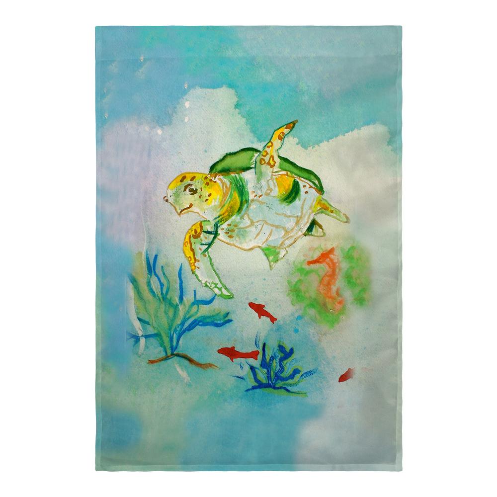 Betsy's Sea Turtle Flag 12.5x18. Picture 1