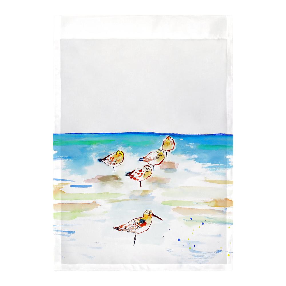 Five Sanderlings Flag 12.5x18. Picture 1