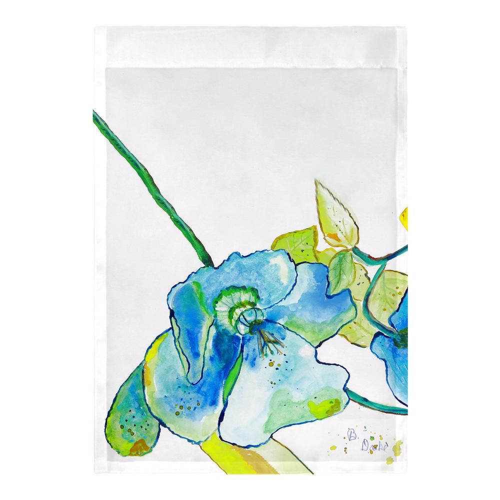 Blue Hibiscus Flag 12.5x18. Picture 1