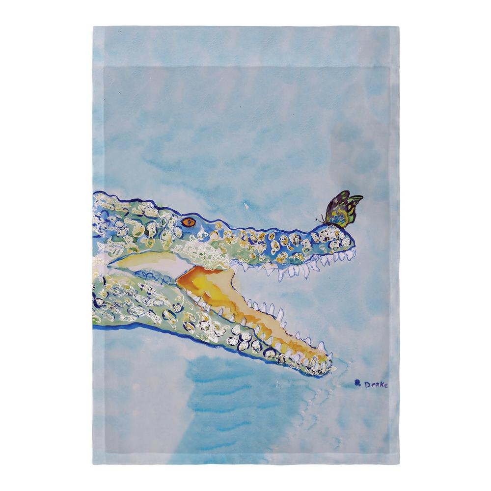 Croc and Butterfly Flag 12.5x18. Picture 2