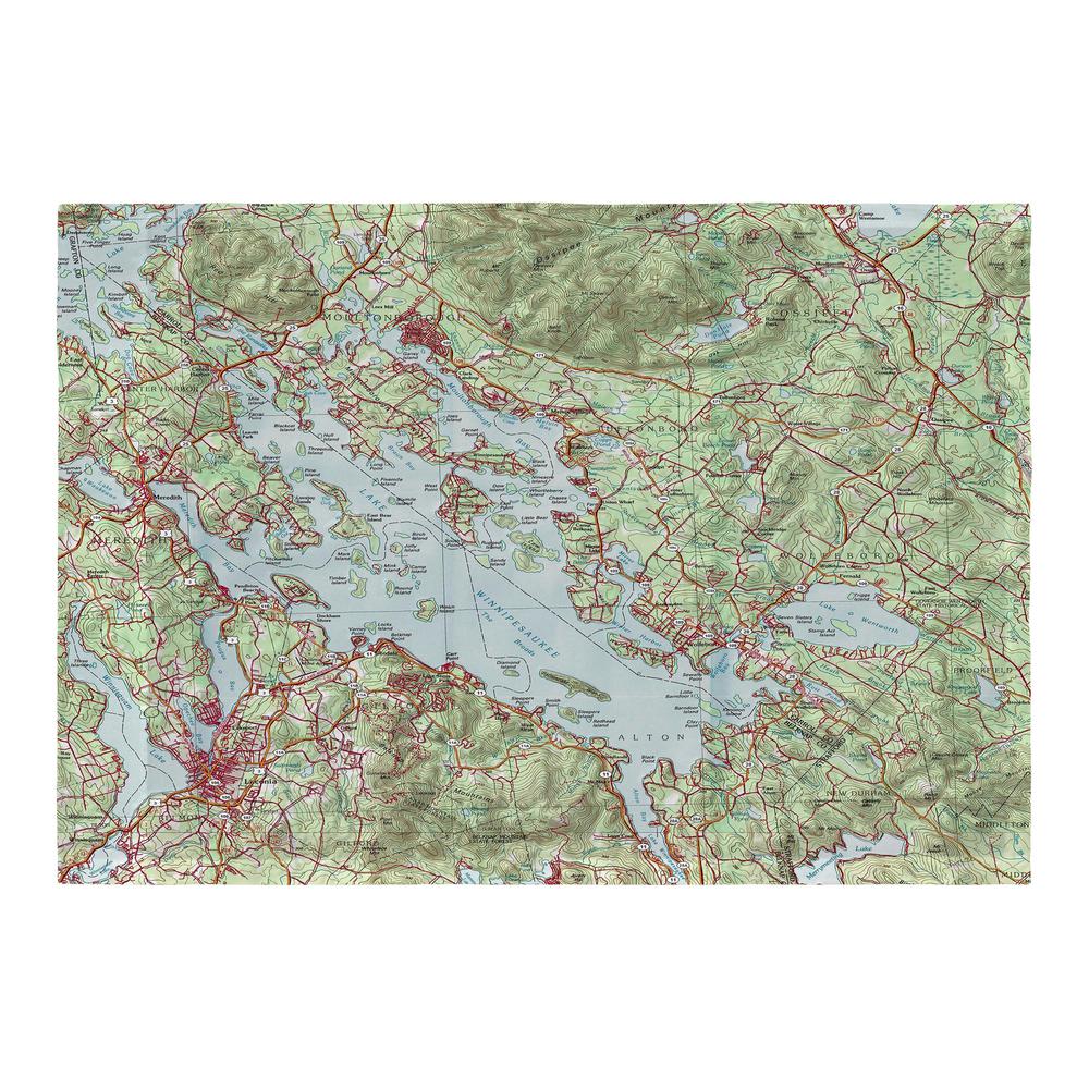 Lake Winnipesaukee, NH Nautical Map Garden Flag. Picture 1