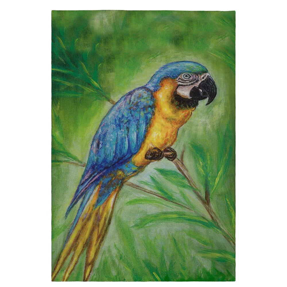 Blue Macaw Guest Towel. Picture 1