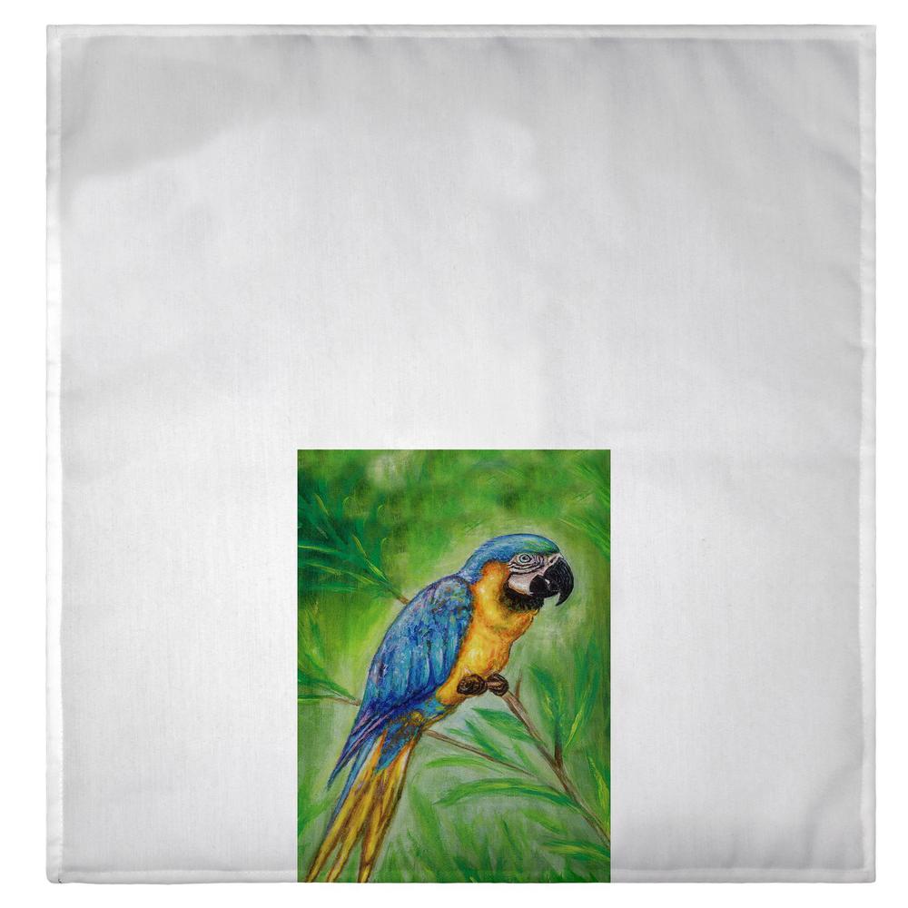 Blue Macaw Guest Towel. Picture 2