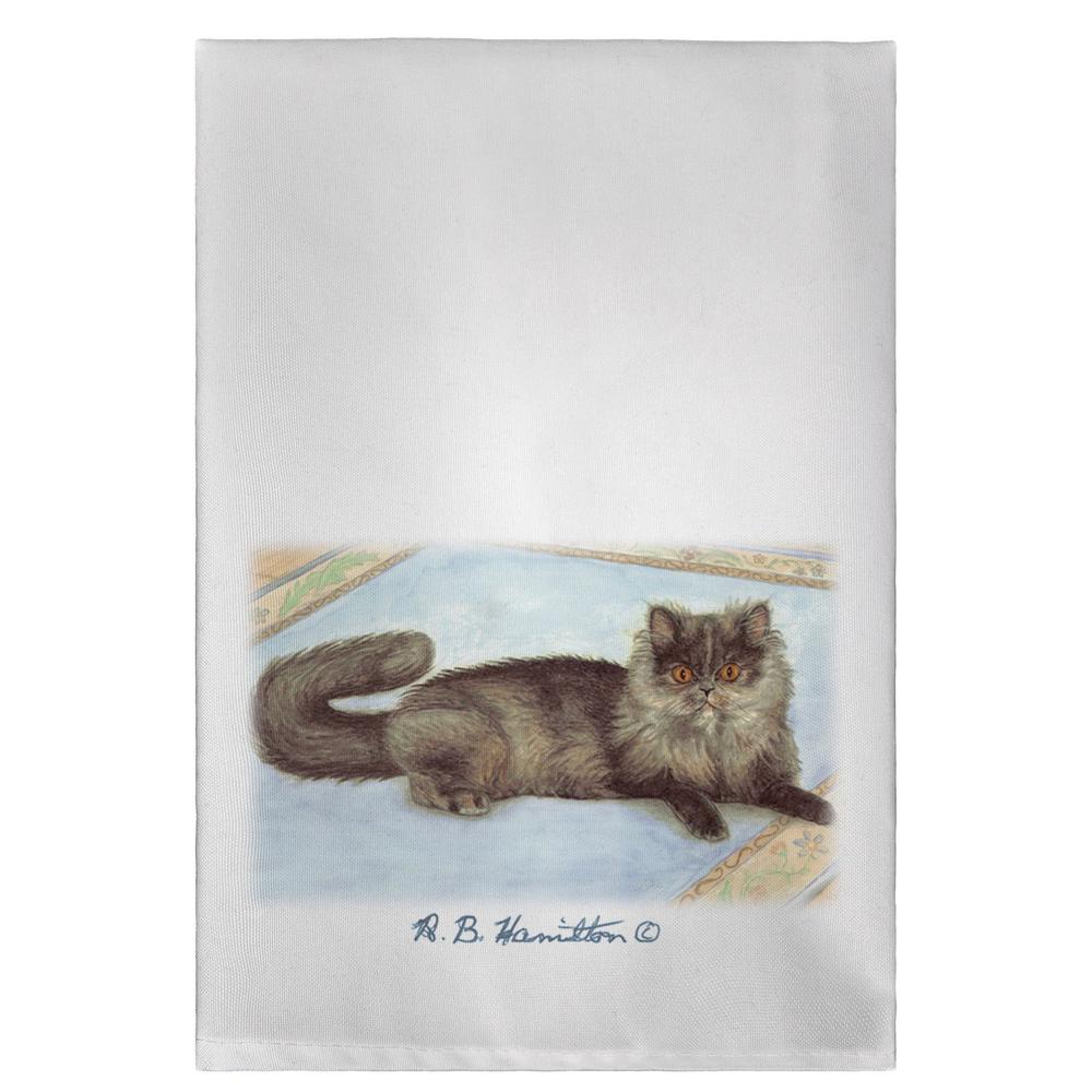Cat On Rug Guest Towel. Picture 1
