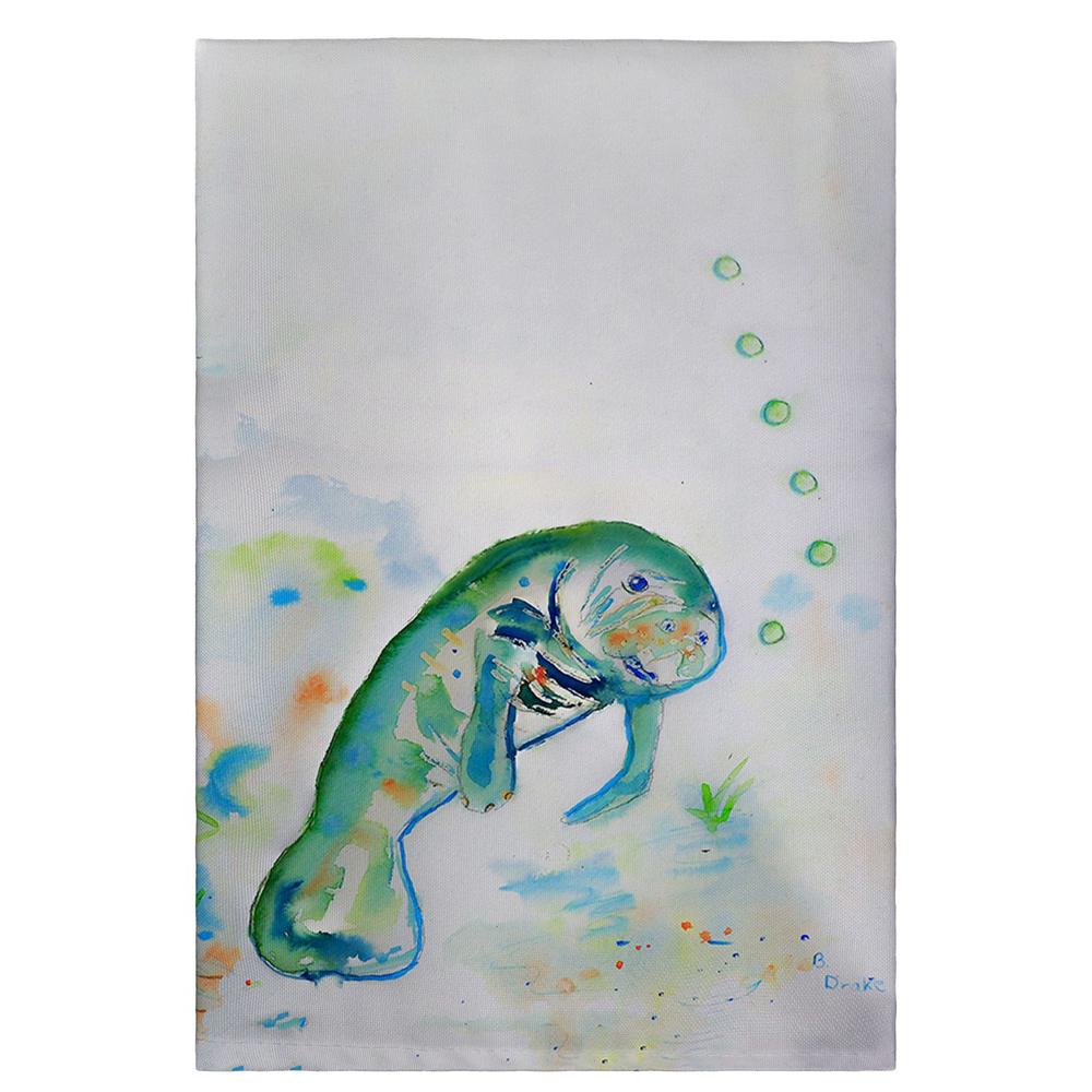 Betsy's Manatee Guest Towel. Picture 1