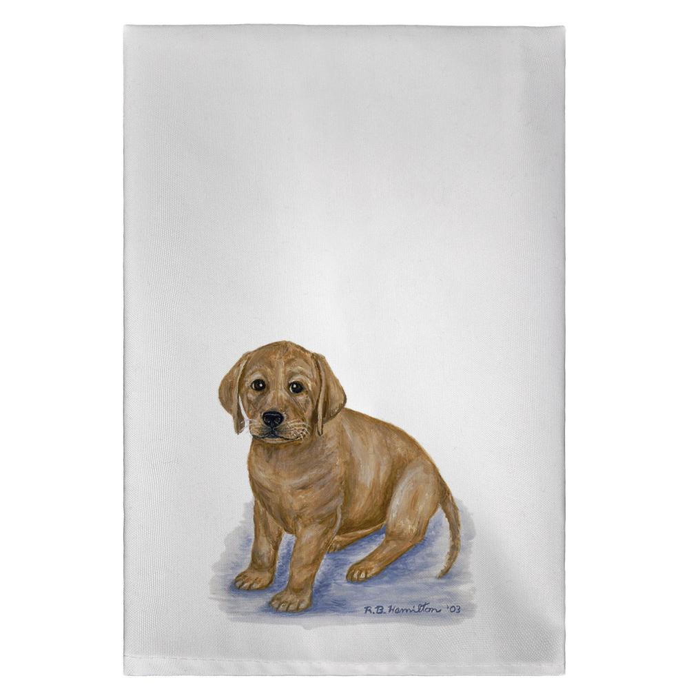 Yellow Lab Guest Towel. Picture 1