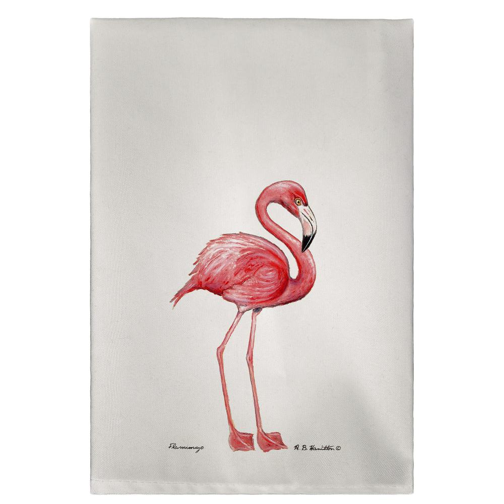 Pink Flamingo Guest Towel. Picture 1