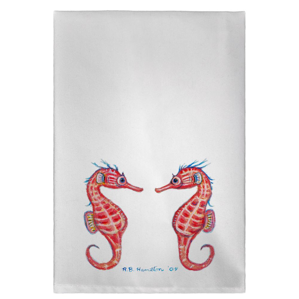 Sea Horse Guest Towel. Picture 1