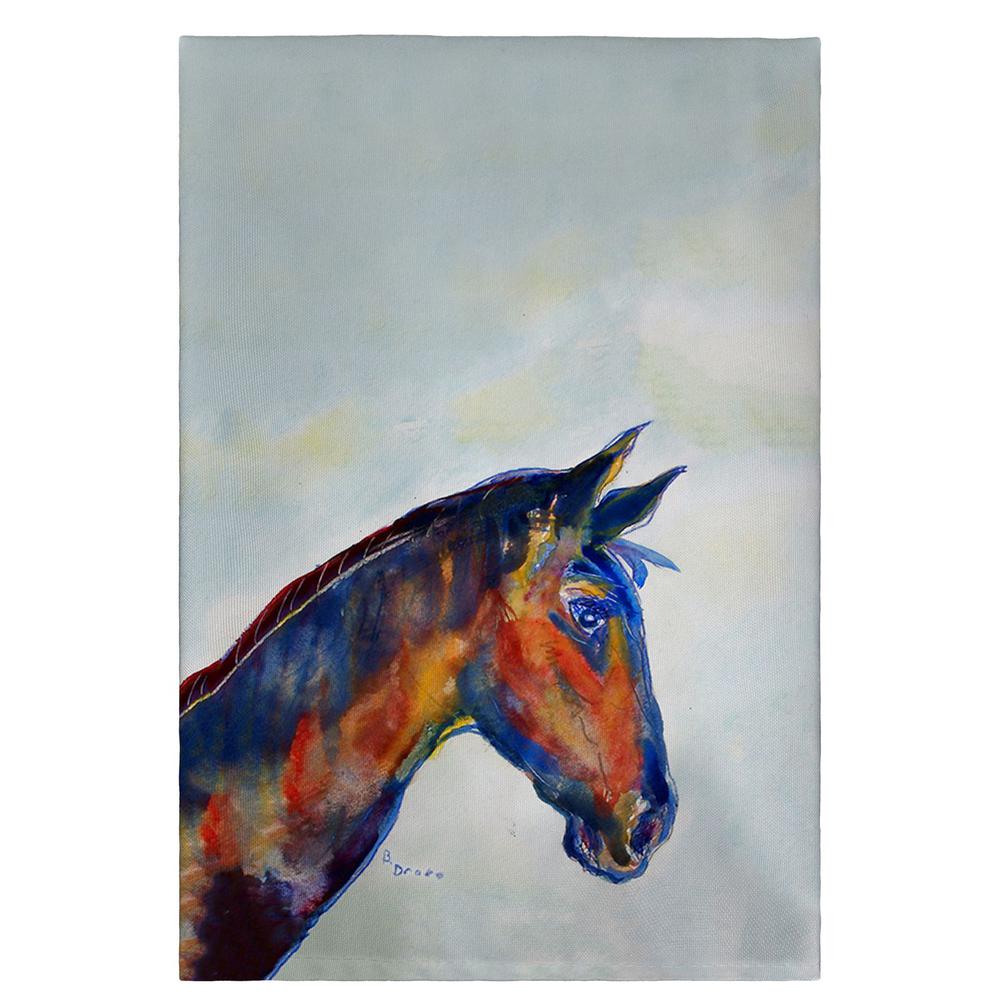 Blue Horse Guest Towel. Picture 1