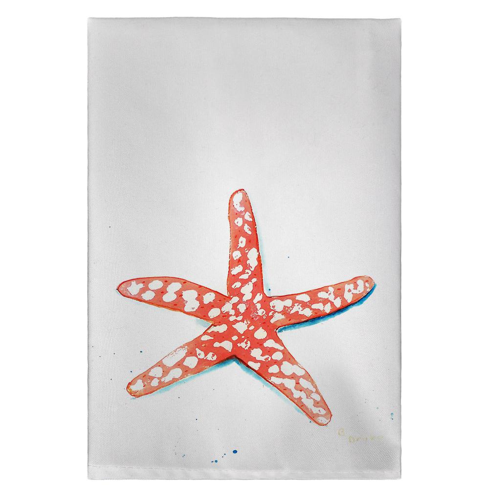 Coral Starfish Guest Towel. Picture 1