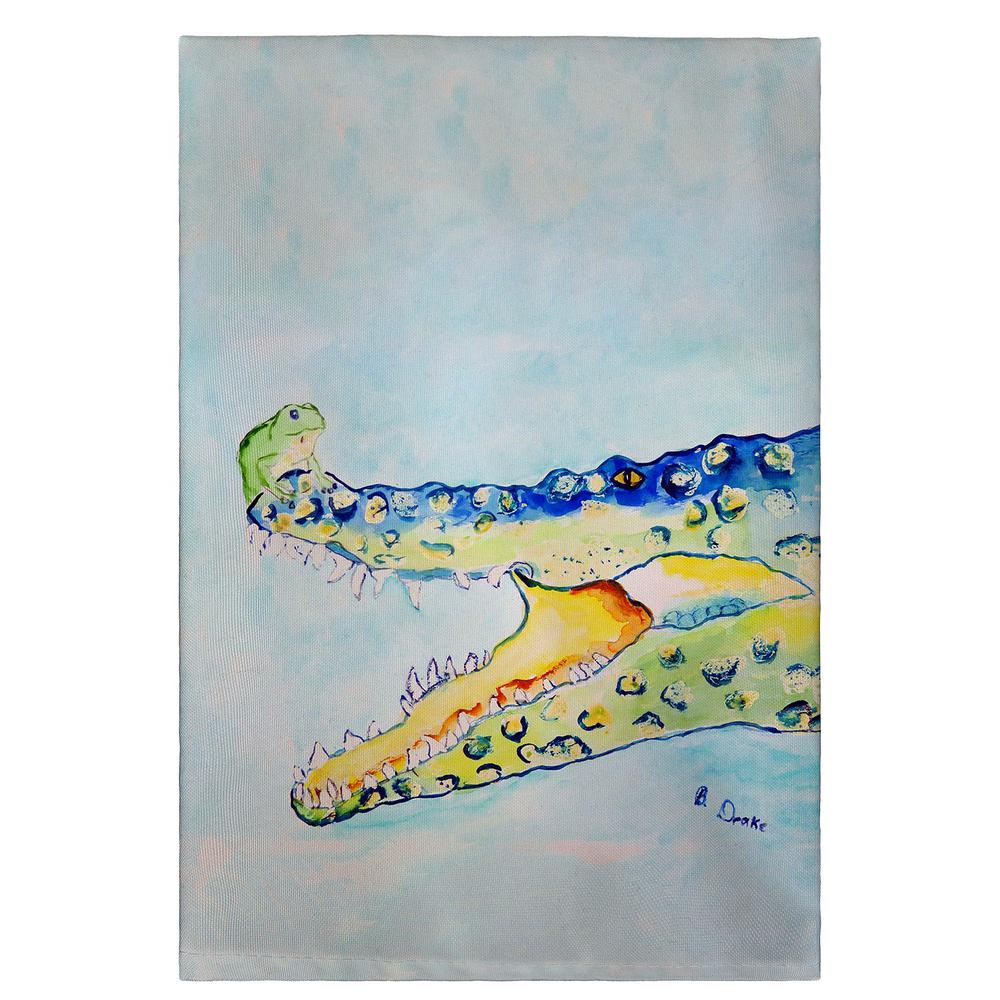 Croc & Frog Guest Towel. Picture 1