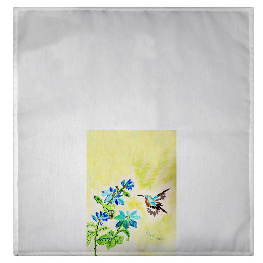 Aqua Hummingbird Guest Towel. Picture 2
