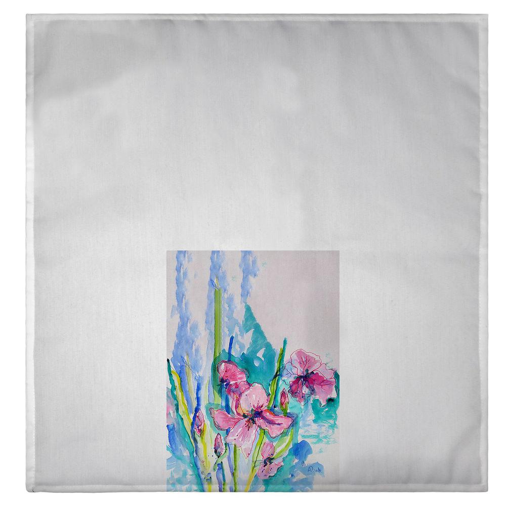 Pink Iris Guest Towel. Picture 2