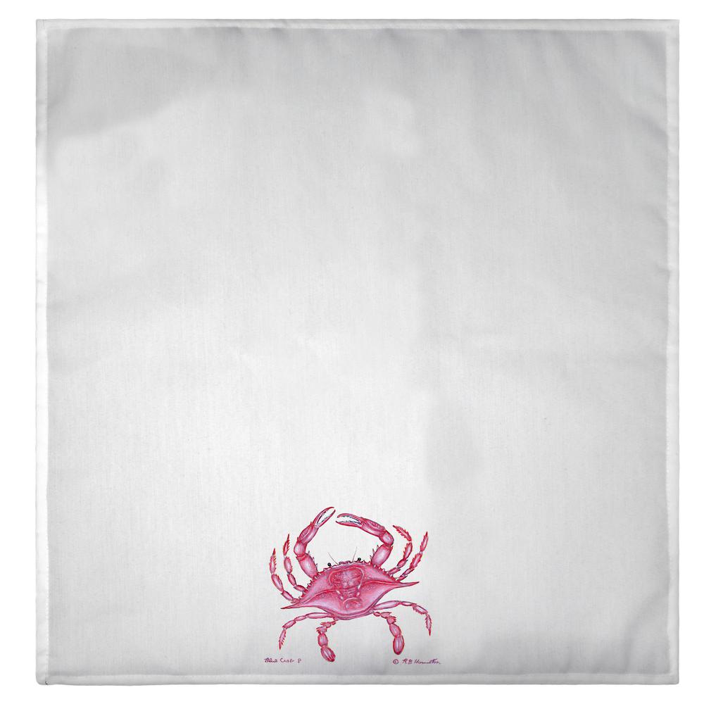 Pink Crab Guest Towel. Picture 2