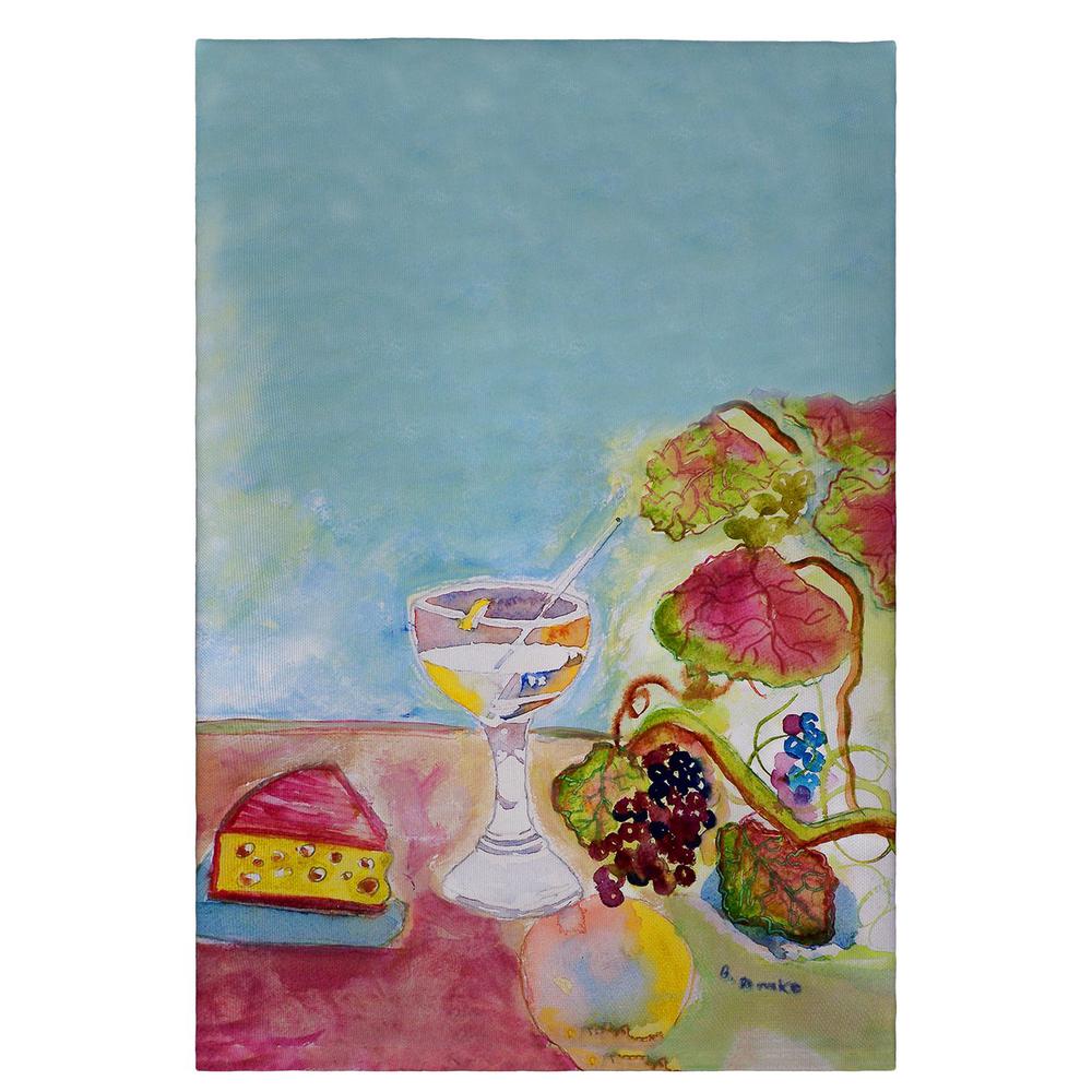 Wine and Cheese Guest Towel. Picture 1