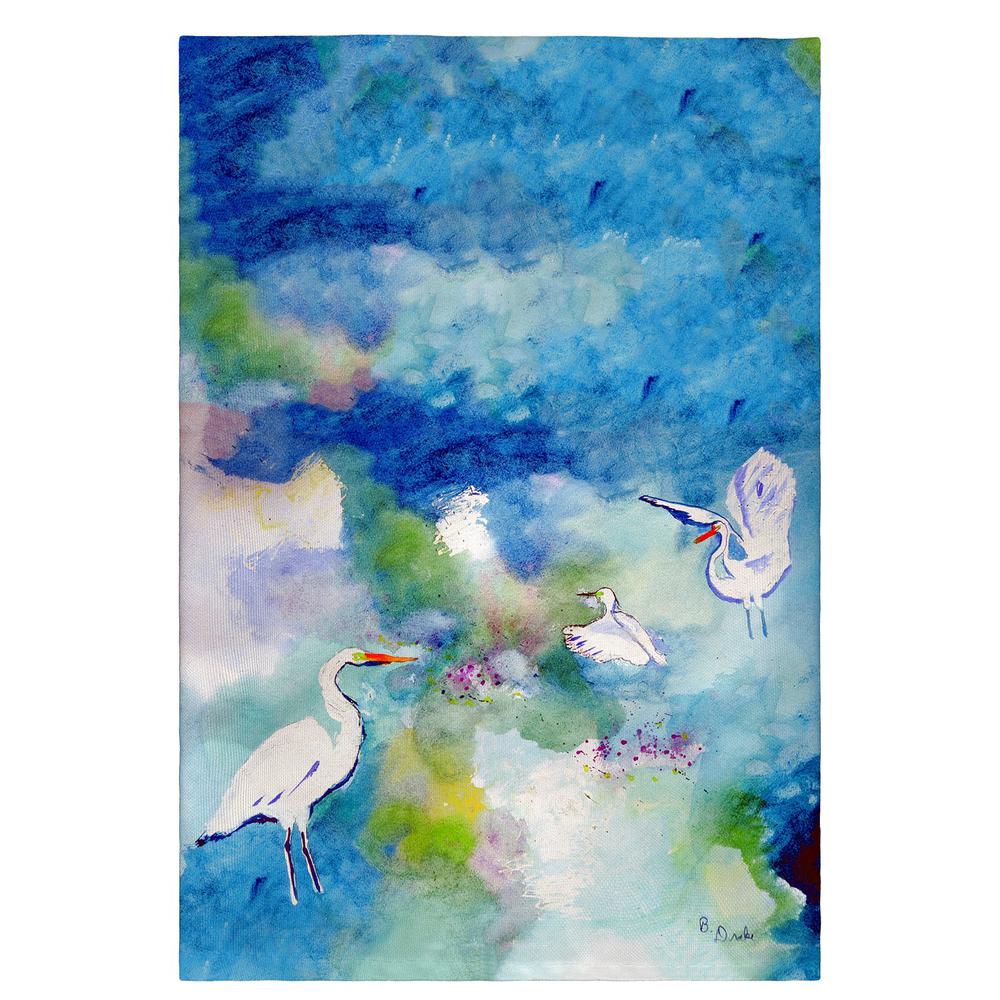 Three Egrets Guest Towel. Picture 1