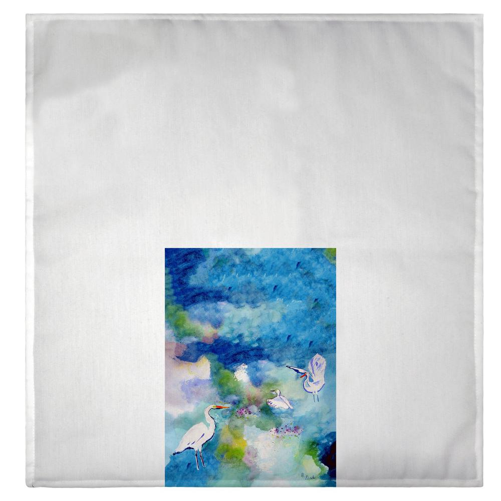 Three Egrets Guest Towel. Picture 2