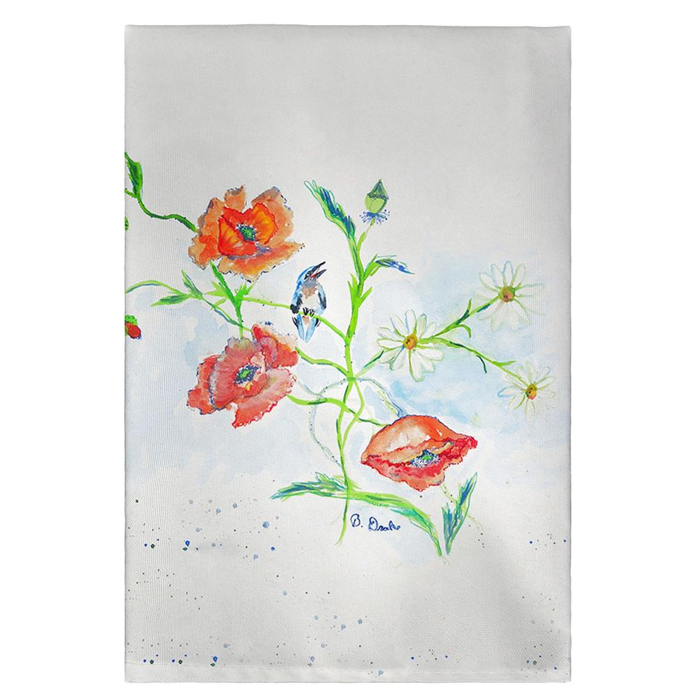 Poppies & Daisies Guest Towel. Picture 1