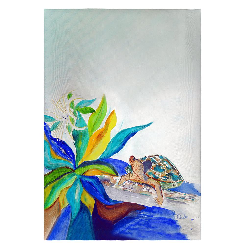 Turtle & Lily Guest Towel. Picture 1