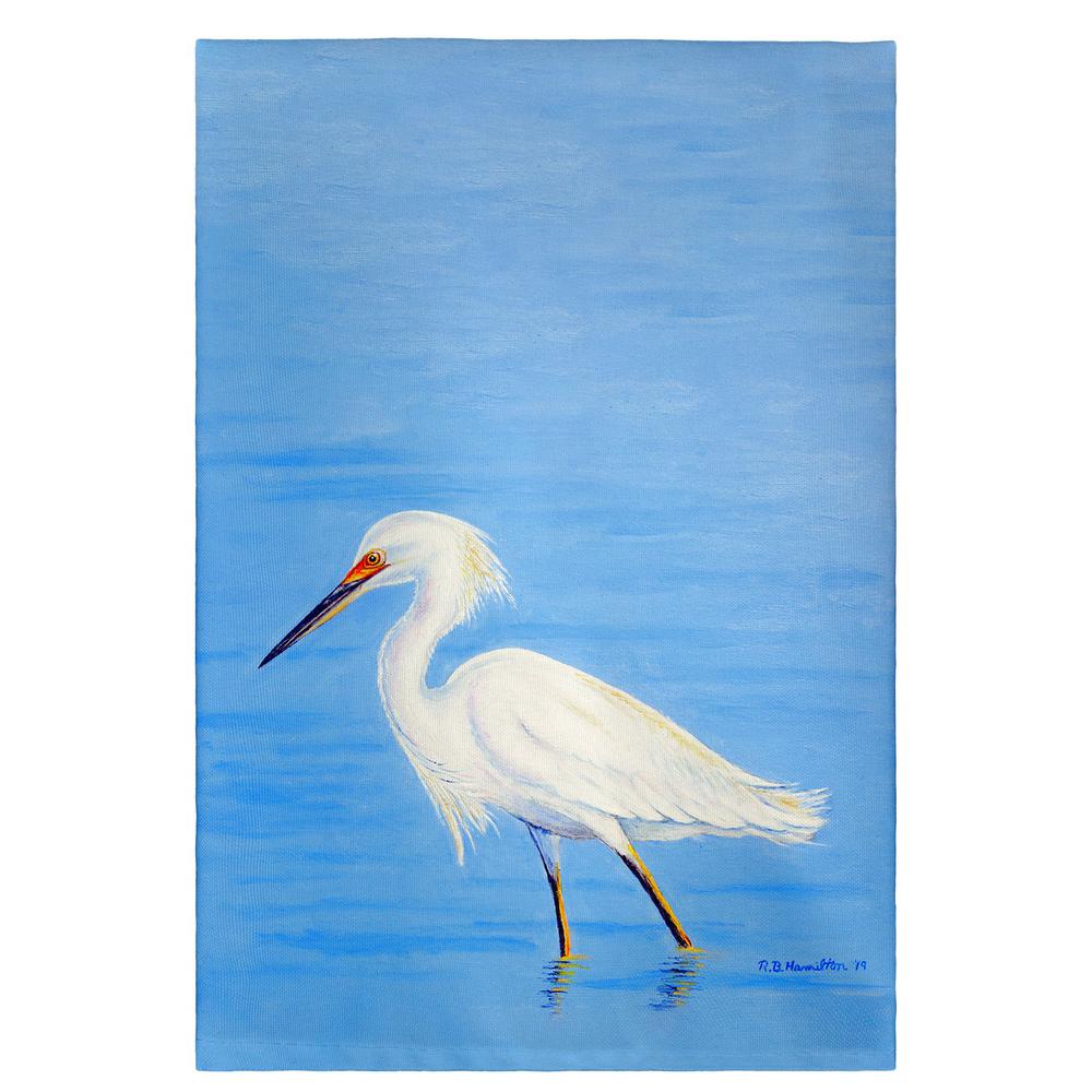 Stalking Snowy Egret Guest Towel. Picture 1