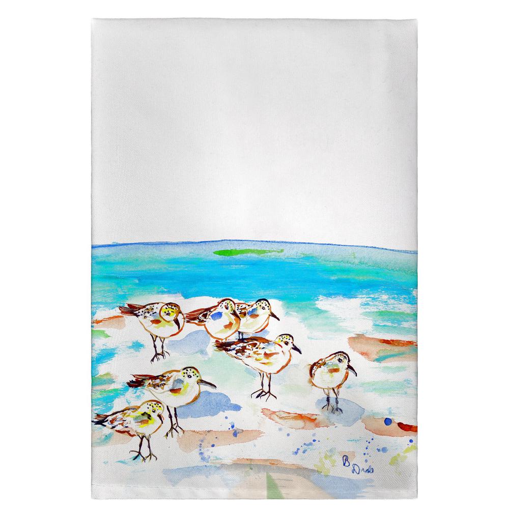 Seven Sanderlings Guest Towel. Picture 1