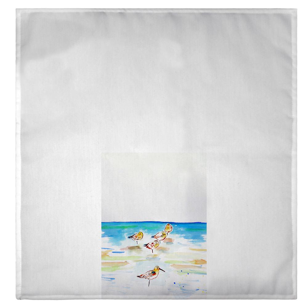 Five Sanderlings Guest Towel. Picture 2