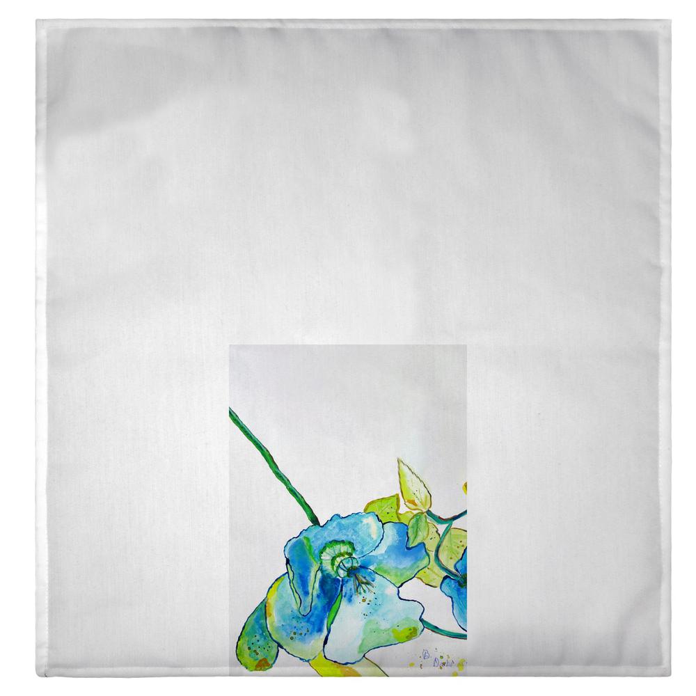 Blue Hibiscus Guest Towel. Picture 2