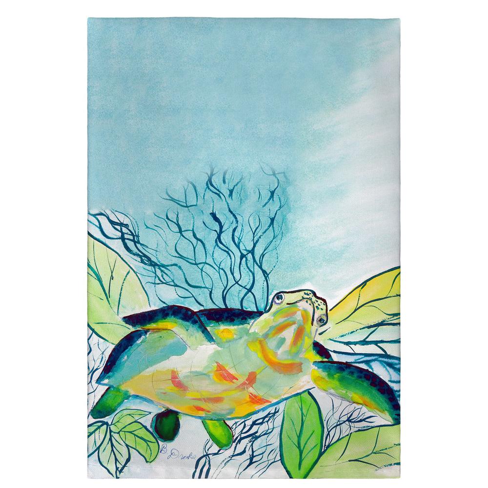 Smiling Sea Turtle Guest Towel. Picture 1