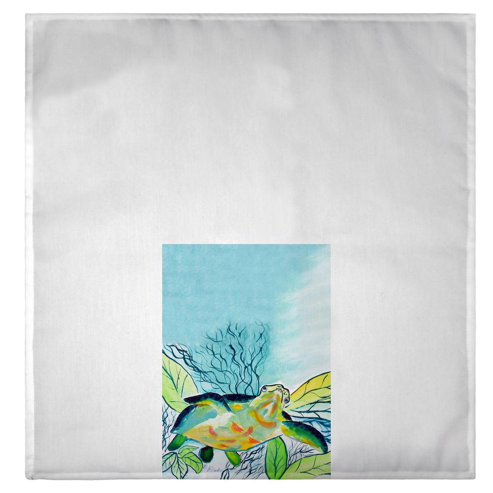 Smiling Sea Turtle Guest Towel. Picture 2