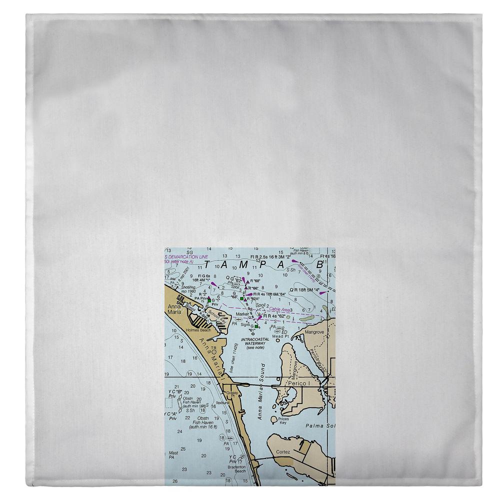Anna Maria Island, FL Nautical Map Guest Towel. Picture 2