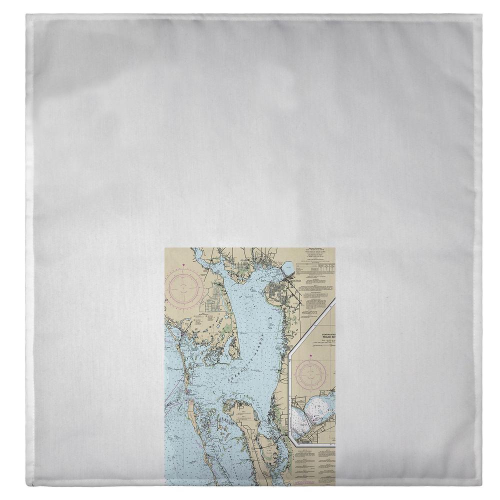 Charlotte Harbor, FL Nautical Map Guest Towel. Picture 2