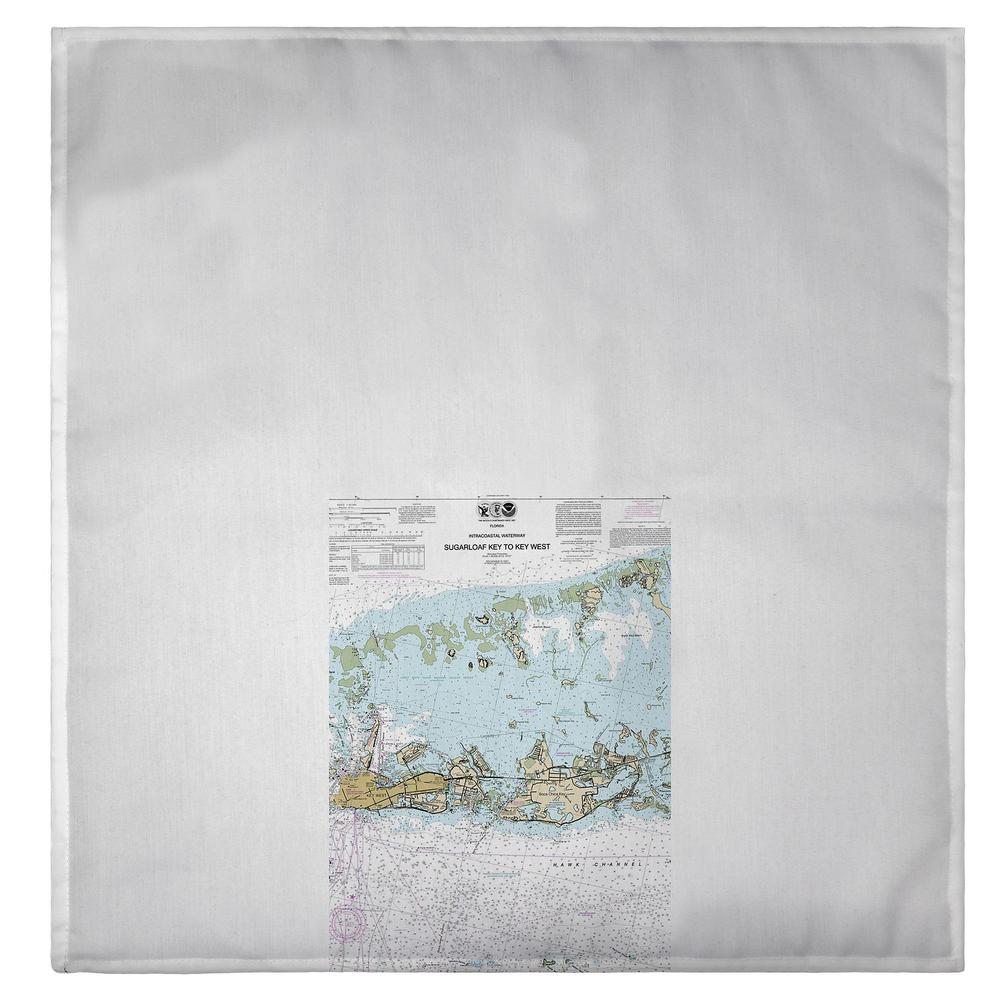 Sugarloaf Key to Key West, FL Nautical Map Guest Towel. Picture 2