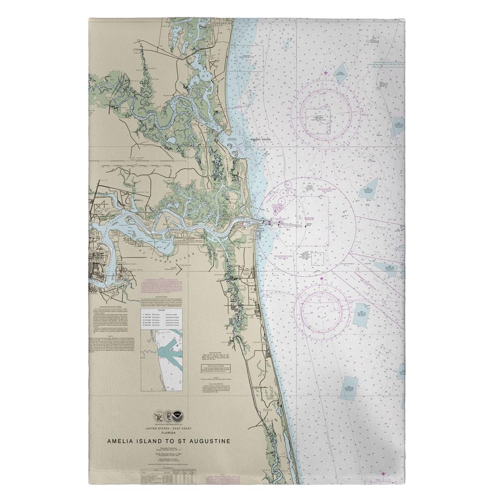 Jacksonville, FL Nautical Map Guest Towel. Picture 1