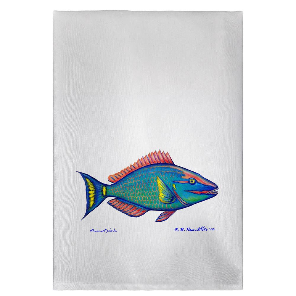Parrot Fish Guest Towel. Picture 1