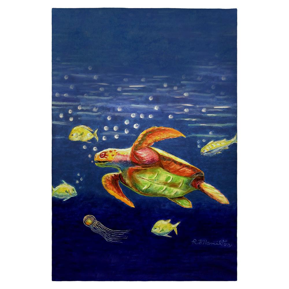 Dick's Sea Turtle Guest Towel. Picture 1