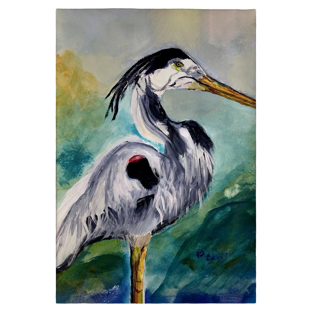 Betsy's Blue Heron Guest Towel. Picture 1