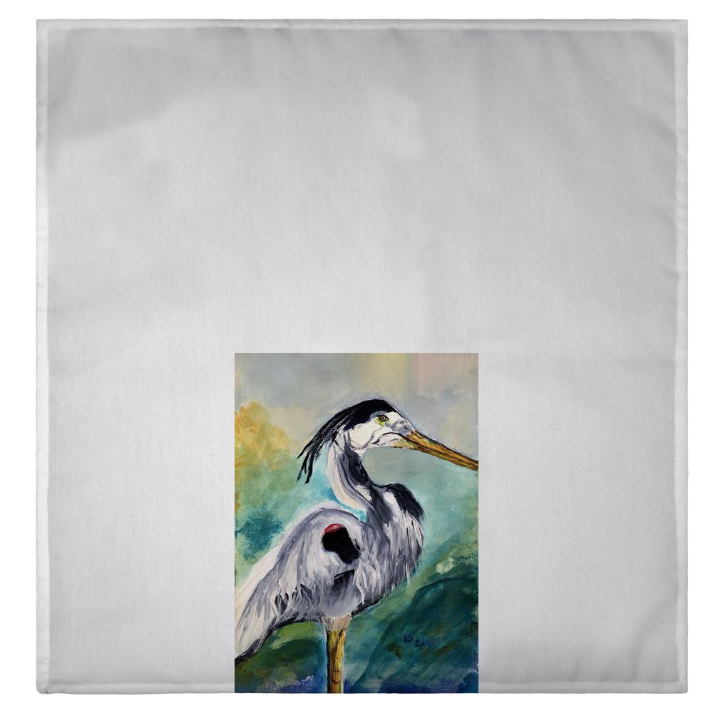 Betsy's Blue Heron Guest Towel. Picture 2