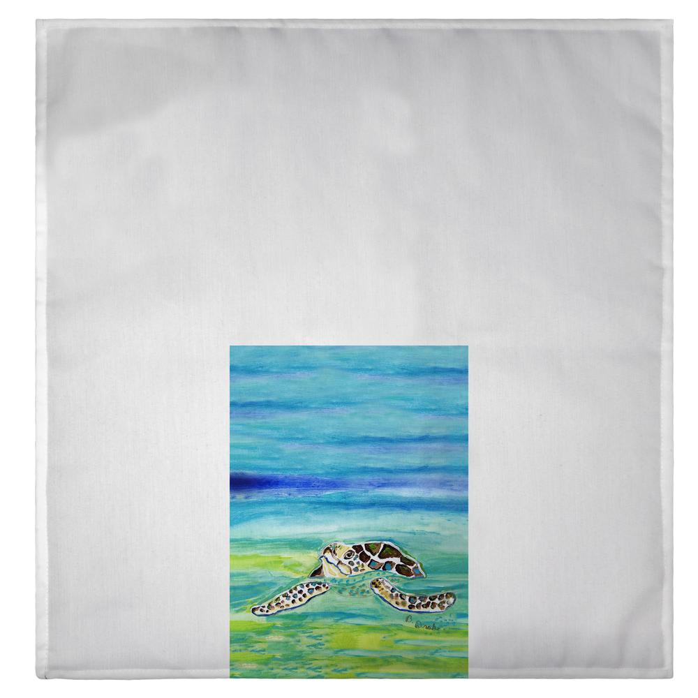 Sea Turtle Surfacing Guest Towel. Picture 2