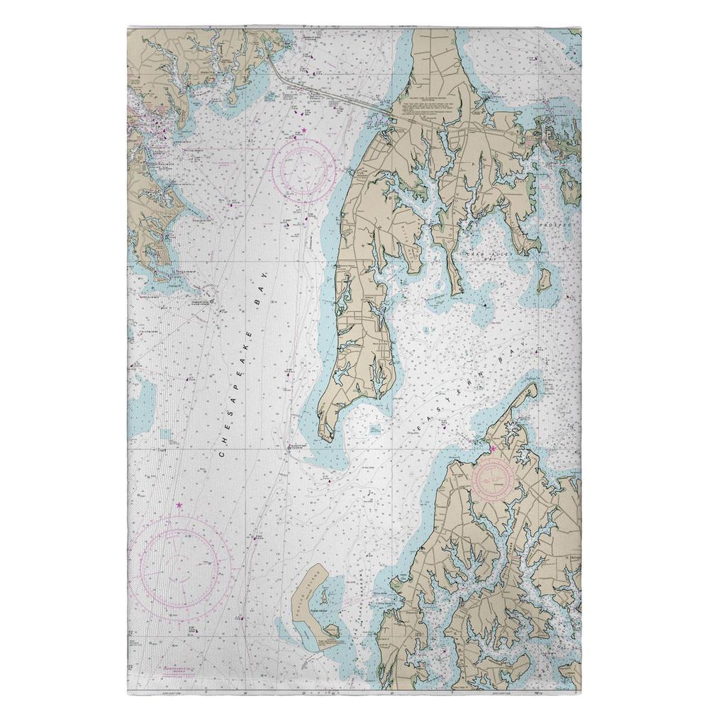 Kent Island, MD Nautical Map Guest Towel. Picture 1