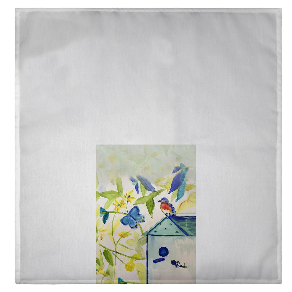 Blue Bird House Guest Towel. Picture 2