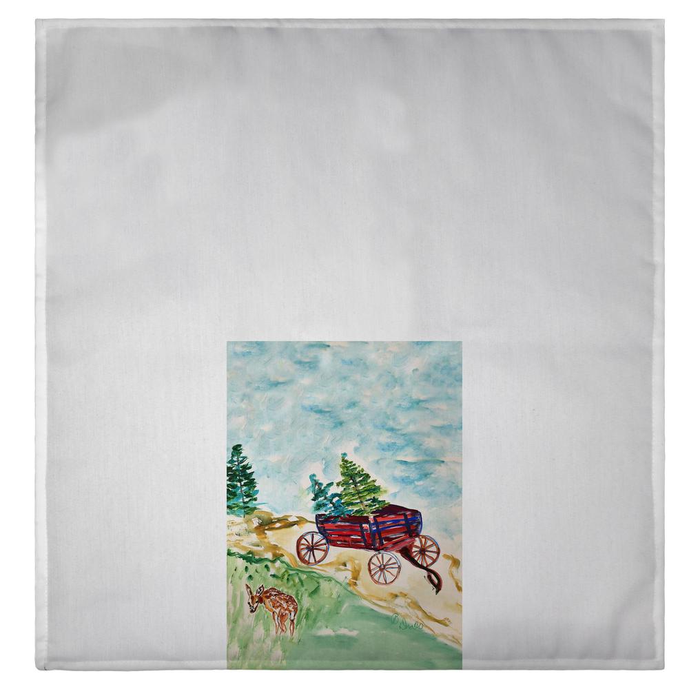 Christmas Wagon Guest Towel. Picture 2