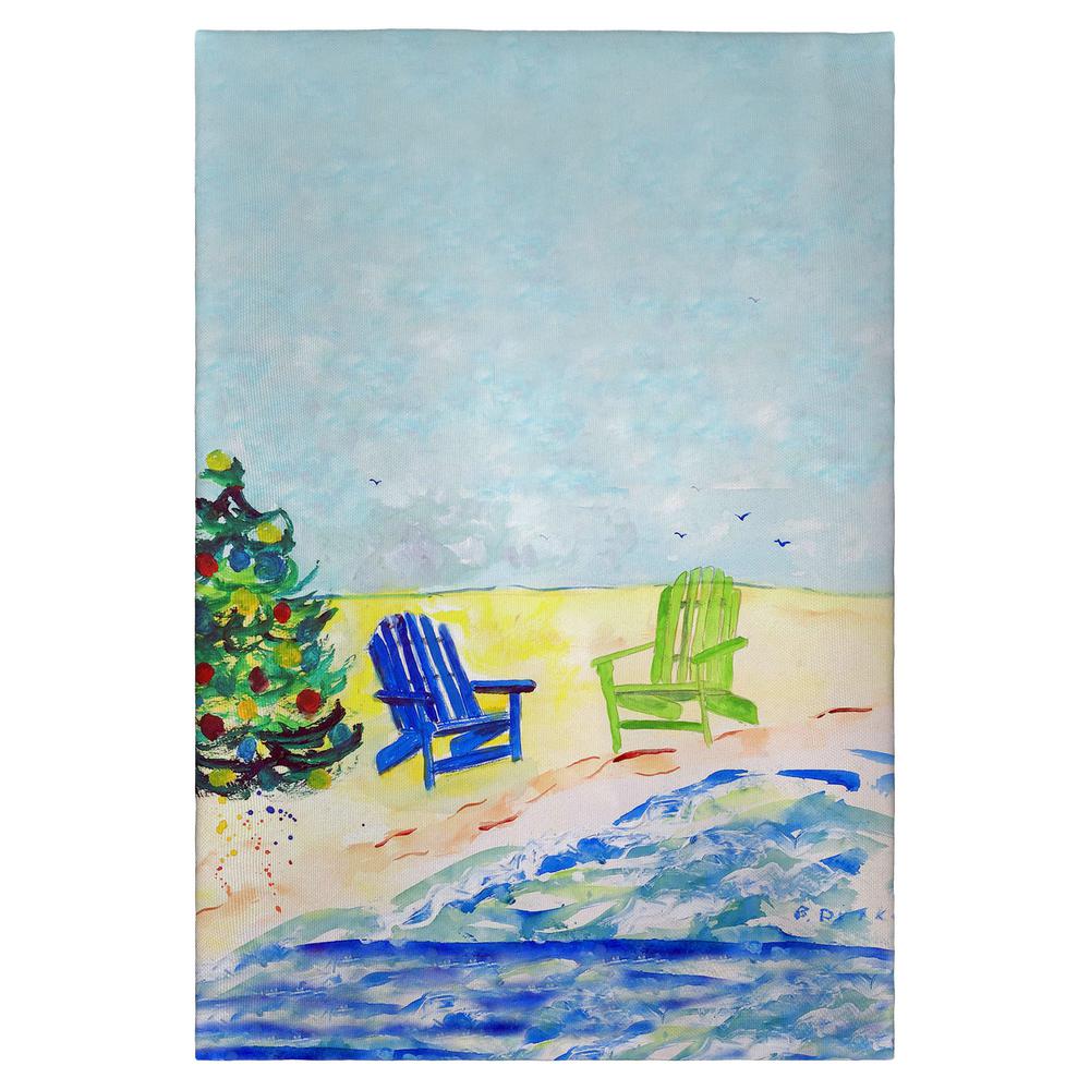 Beach Chair Christmas Guest Towel. Picture 1