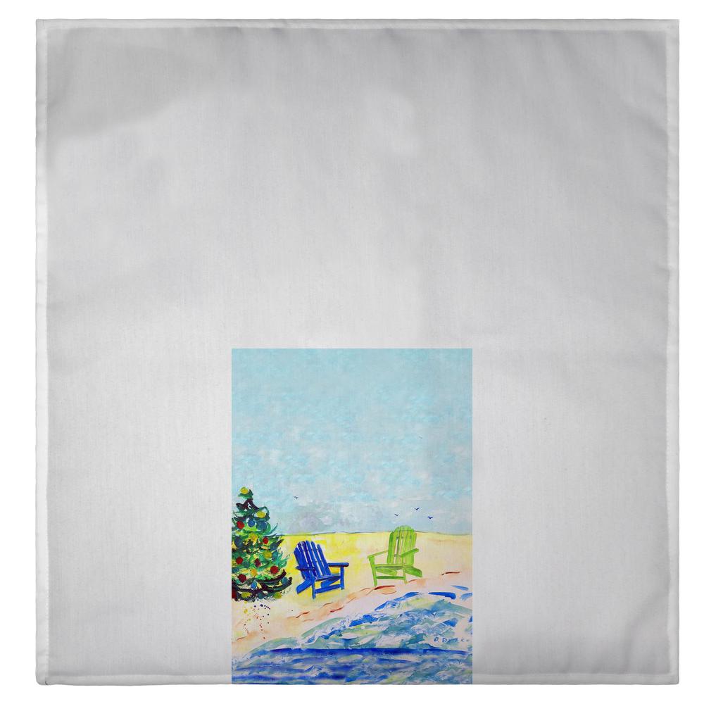 Beach Chair Christmas Guest Towel. Picture 2