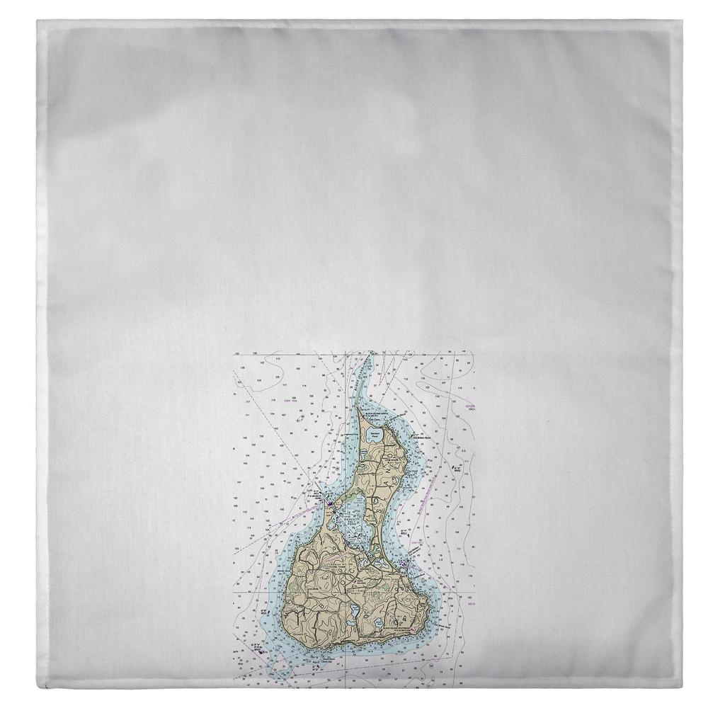 Block Island, RI Nautical Map Guest Towel. Picture 2