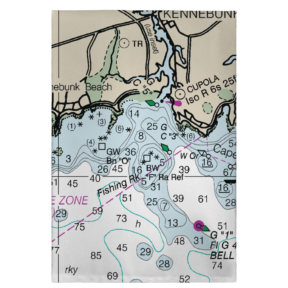 Kennebunckport, ME Nautical Map Guest Towel. Picture 1